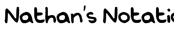 Nathan's Notations font preview